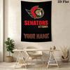 Name Custom Ottawa Senators Wall Tapestry Aesthetic Wall Hanging Printed Fabric Blanket Decorative Tapestries for Bedroom Living Room Home Decor