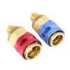 2pcs R134A High Low Pressure Straight Quick Coupler Connector Car A C Refrigerant Adapter
