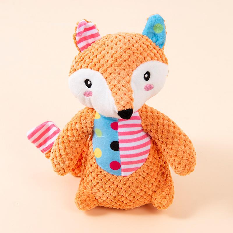Plush Pet Puppy Toy Fox Elephant Sound-Making Small Dog Toy Pet Supplies