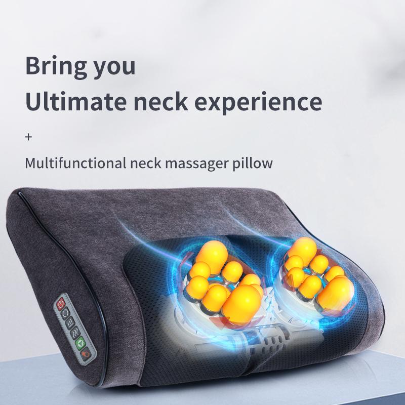 Электрическая разминающая подушка для массажа шиацу, инфракрасный нагреватель, массажер для шеи, массажная подушка для спины, талии, тела, оздоровительный массажер для релаксации