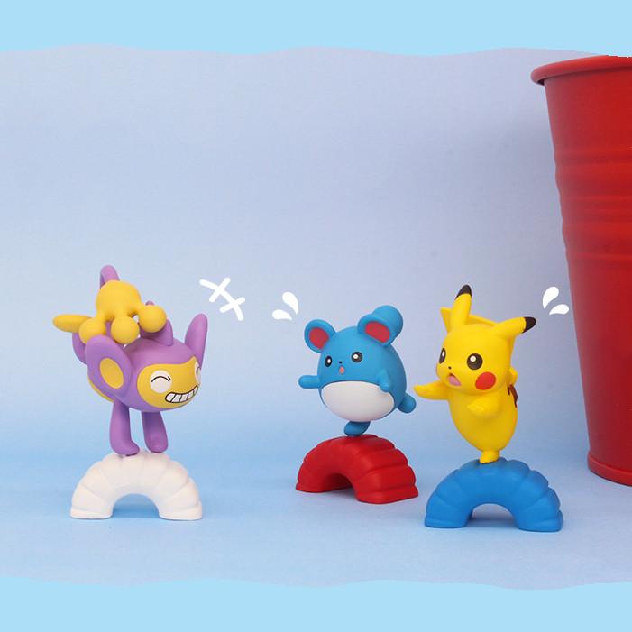 TAKARA TOMY POKEMON GACHA Tire Model Pikachu Scorbunny Marill FIGURE MODEL Gashapon Toy