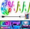 Led USB Strip Light 5M Color Changing 2835 RGB LED Flexible Lights with 24 Keys for Children Gaming Room Home Party TV Backlight