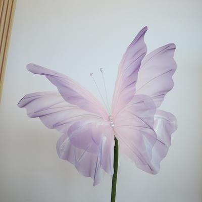 Гигантская марлевая искусственная бабочка 50/65 см 3D бабочка из шелковой пряжи Свадебное украшение для вечеринки