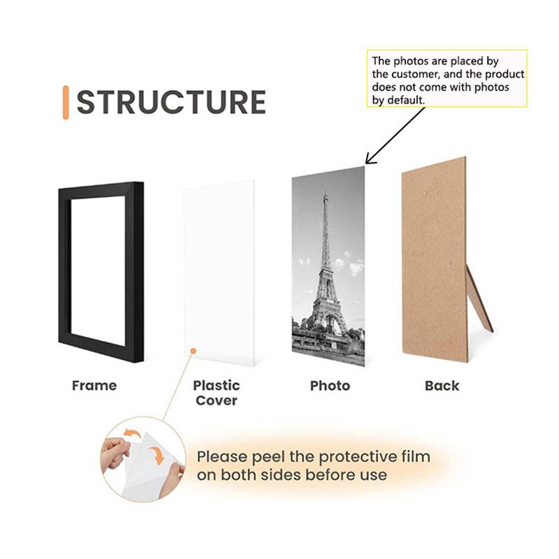 Handmade Wooden Empty Photo Frame Wall Mountable Picture Frame for Home Decoration Business License Calligraphy Painting Display