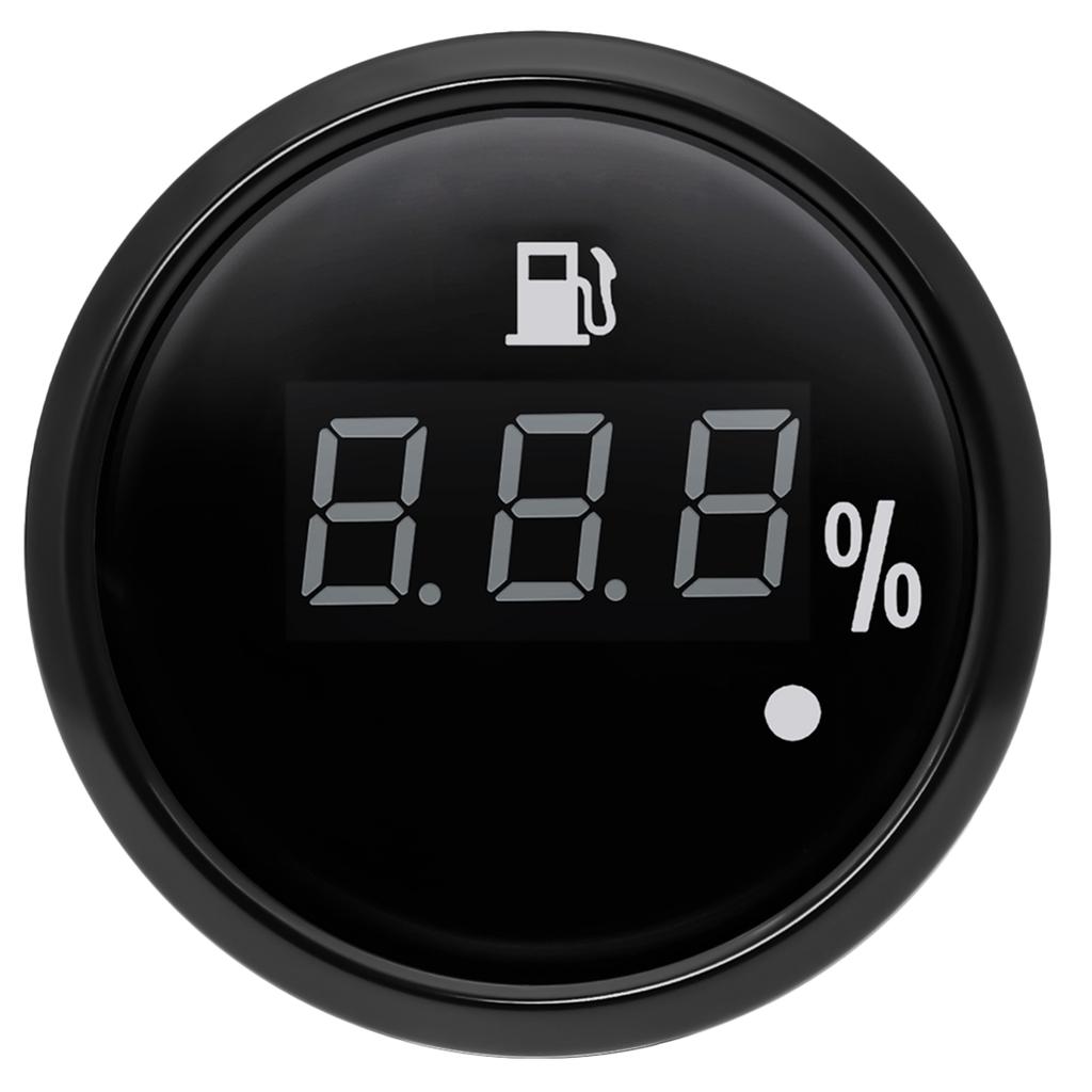 52MM Digital Fuel Level Gauge 0-190ohm / 240~33ohm Fuel Tank Fuel Indicator With Red Backlight For Boat Car Marine 12V 24V