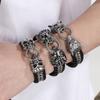 Готические мужские браслеты с изображением льва, волка, черепа, головы, кожа и черный/золотой цвет, нержавеющая сталь, мужской браслет на запястье, ювелирные изделия, аксессуары