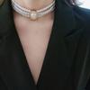 Triple Layer Temperament Zinc Zinc Alloy Women Necklace Jewelry Accessories Rhinestones Korean Style Choker