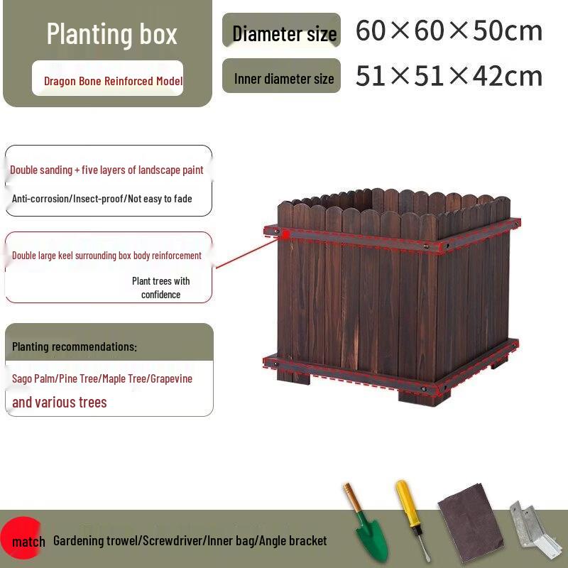 Outdoor Wooden Planting Box