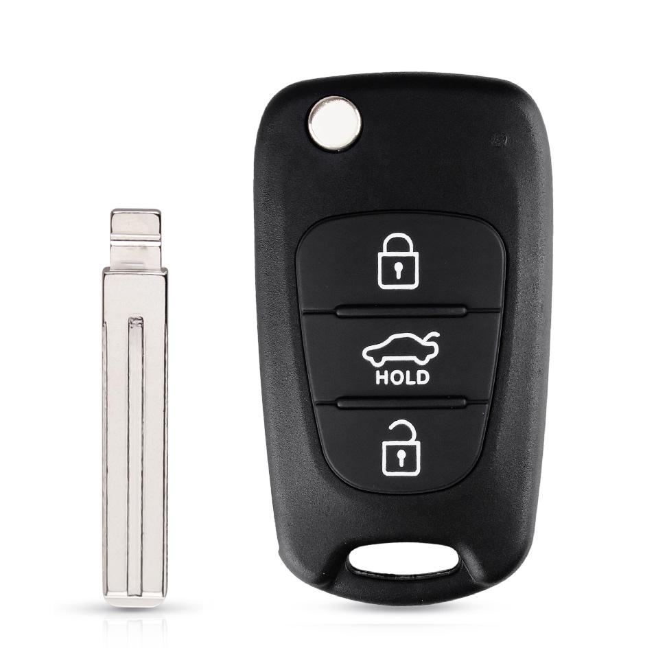 For K.I.A Rio 3 Picanto Soul Ceed Cerato Sportage K2 K3 K5 3 Buttons Flip Folding Remote Auto Car Key Shell Blanks Case