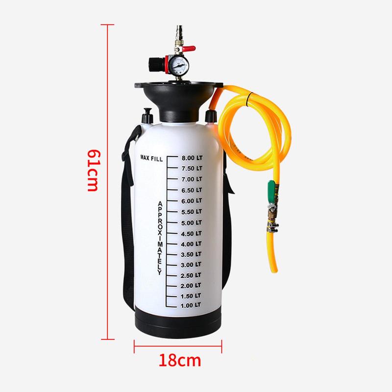 Oil Transfer Pump Pneumatic Fluid Extractor 8L Refill System for Vehicle Engine Oil and Gear Oil Change