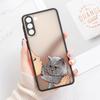 Кот отказывается целоваться Матовый прозрачный чехол для Samsung S23 5G Чехол Galaxy S20 S21 FE S22 S24 Ultra S10 Lite S9 Plus Милый силиконовый чехол
