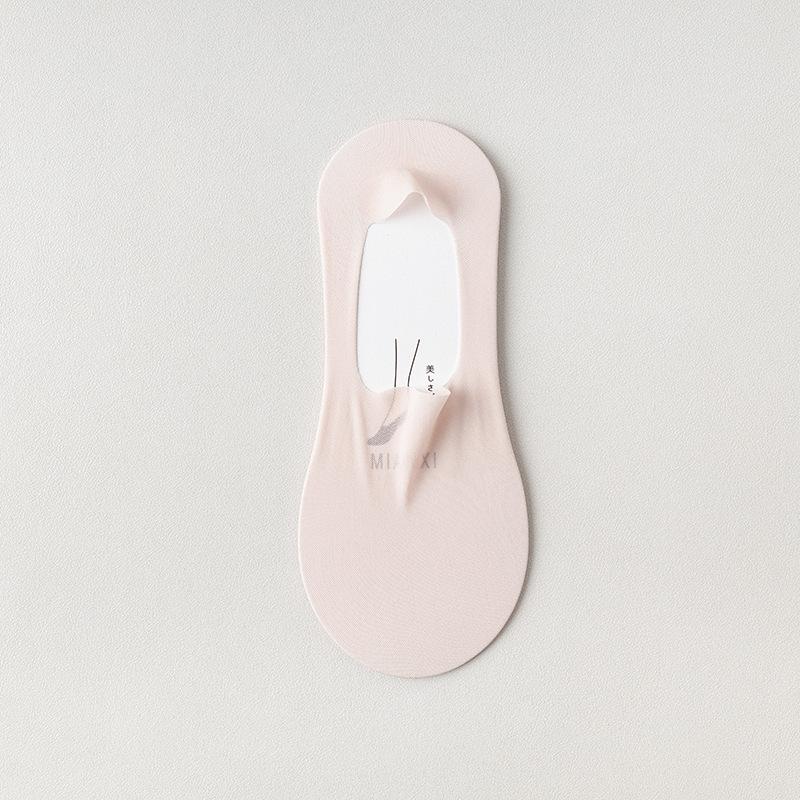 Женские летние тонкие хлопковые носки с очень низким вырезом, невидимые силиконовые носки с противоскользящей пяткой