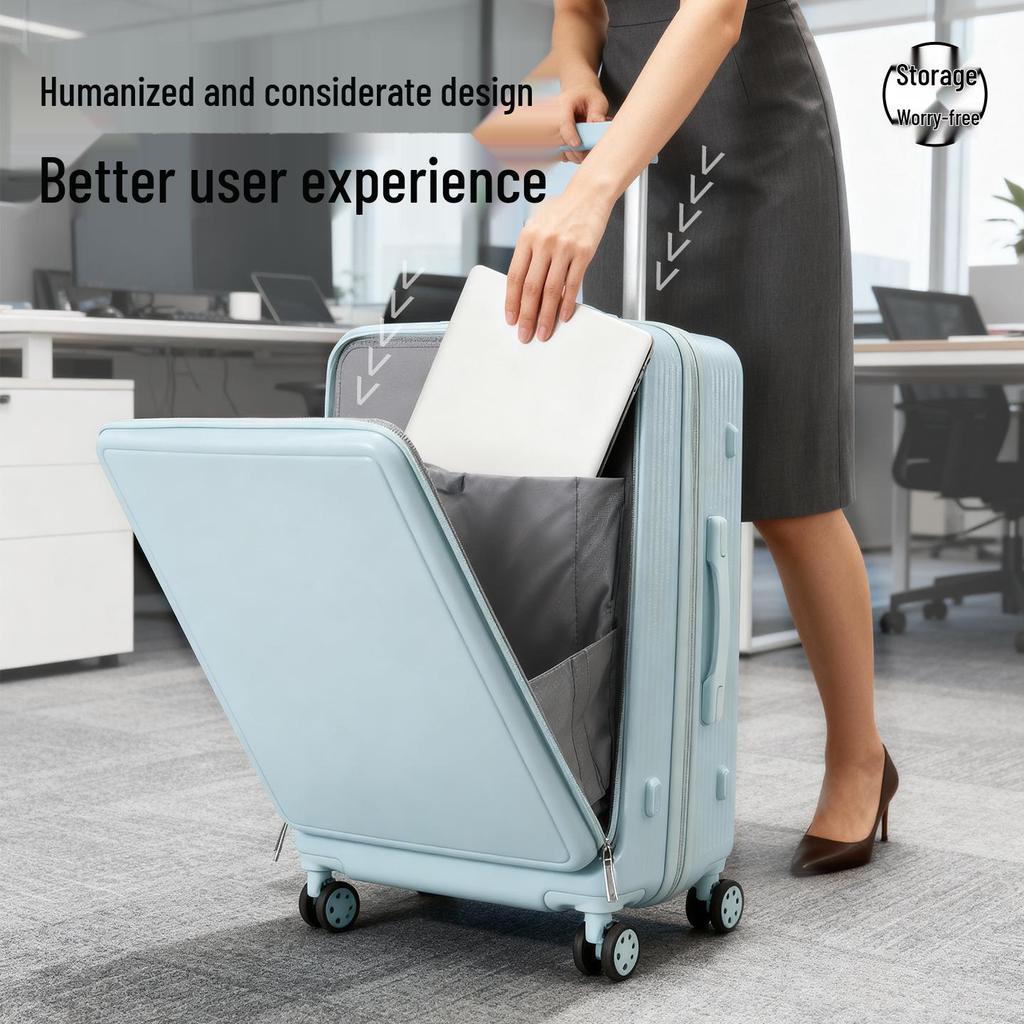 Многофункциональная ручная тележка с большой вместимостью и фронтальным открыванием: Устойчивый к царапинам и износу дорожный чемодан