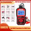 KONNWEI KW870 6 В 12 В автомобильный мотоцикл аккумуляторный тестер OBD2 диагностический инструмент сканер 2 в 1 тестовые инструменты для зарядки и проворачивания автомобиля