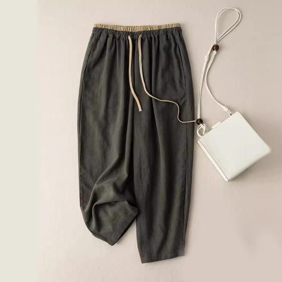 Женские широкие брюки с эластичной резинкой на талии, повседневные удобные брюки однотонного цвета, свободного кроя, брюки в стиле для поездок на работу