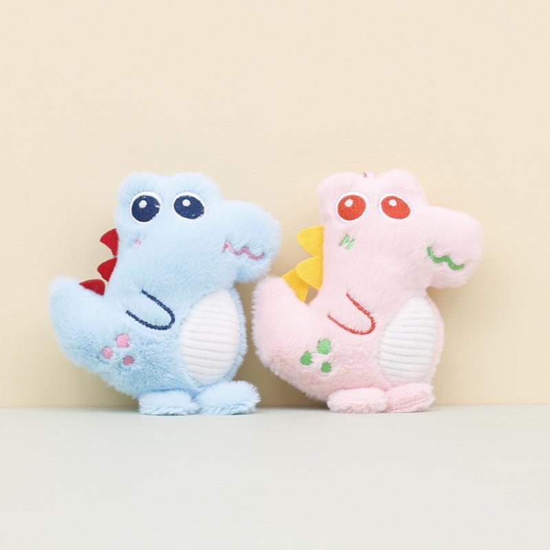 Cute Cartoon Dinosaur Plush Keychain Colorful Soft Stuffed Animal Gifts