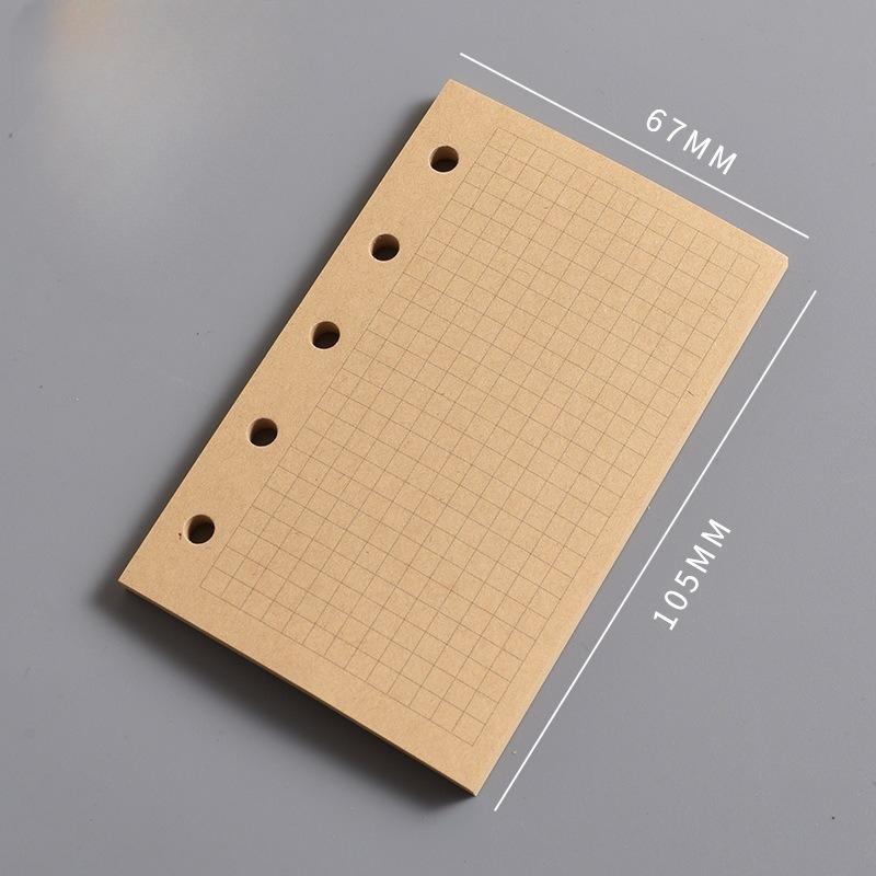 Внутренний лист блокнота M5 Пустая вертикальная линия квадратного блока A8 и Недельный план Одна страница в день для отметок