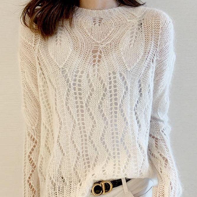 Весенне-осенняя мохеровая толстовка с капюшоном, ленивый стиль, тонкая трикотажная рубашка с мягкой головой, пуловер