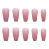 24 шт. Накладные ногти короткой трапециевидной формы с полным покрытием, съемные ногти для прессования, однотонные накладные ногти, женские