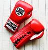 Боксерские перчатки PRIZE RING на шнуровке красные "Professional SX" (14 унций)