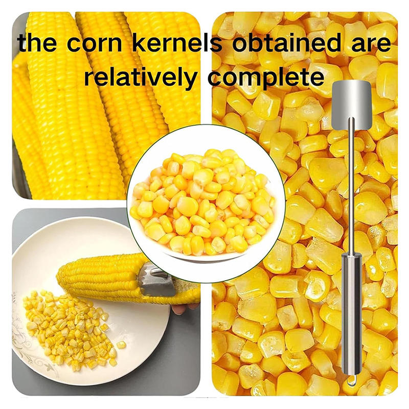 Ручка для кукурузного рубанка из нержавеющей стали Кукурузоочиститель Отделите шелуху Наслаждайтесь свежей кукурузой с минимальными усилиями Не пачкайте руки Удобный инструмент