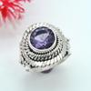 Amethyst Gemstone Statement Ring Solid 925 Sterling Silver Handmade Jewelry