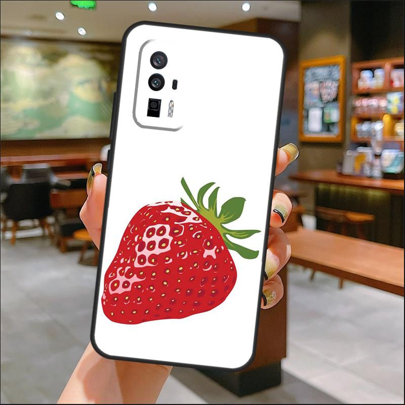 Клубничный чехол для Xiaomi 14 Ultra 15 13 11T 12T 13T 14T Pro POCO X7 Pro X3 X5 X6 M6 F5 F6 Pro