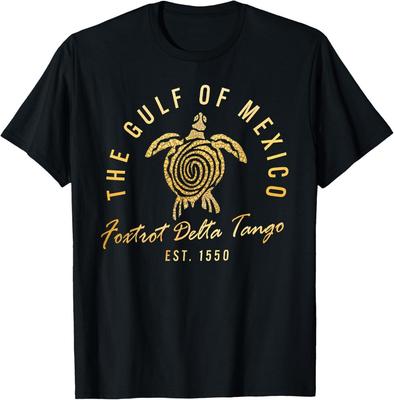 Gulf Of Mexico Foxtrots Deltas Tangos Gulf Of Mexico Turtle T-Shirt
