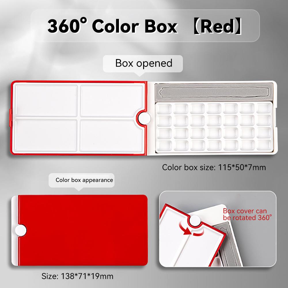 54Grid Watercolor Palette Empty Painting Paint Tray Box Multi-function Moisturizing Dispenser Box for Watercolor Acrylic Paints