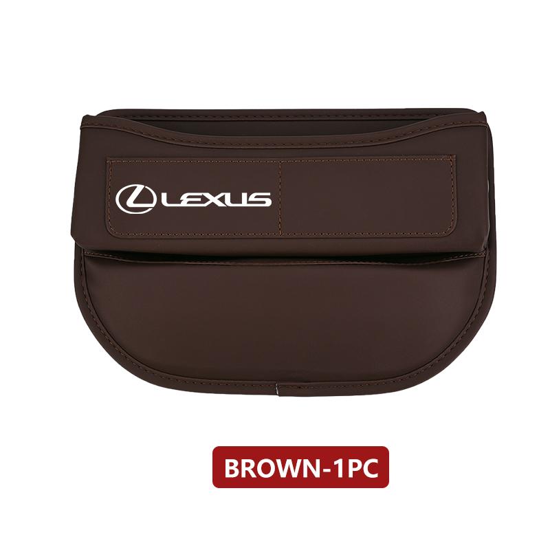 GEFF2 For Lexus Car Seat Gap Slit Organizer Leather Seat Crevice Storage Box Accessories