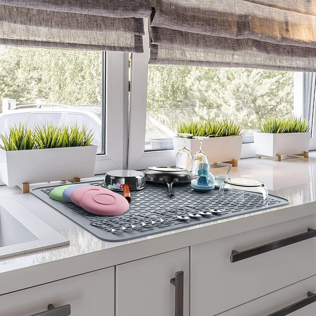 Silicone Stove Protector Mat, XL Dish Drying Mat For Kitchen