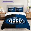 Inter Milan Football Club Emblem Three-piece set (1 * duvet cover + 2 * pillowcase, without core) Bedding set Duvet cover and pillowcase