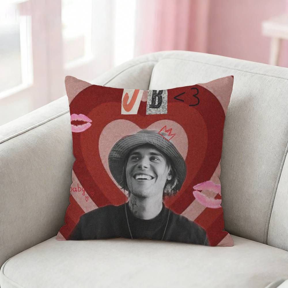 Singer cool JJustin Bieber Pillow Case Cushion Cover Throw Pillow Case For Car Sofa