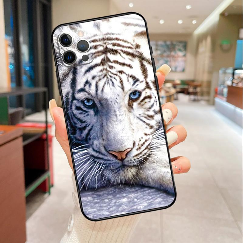 Чехол для телефона с изображением животного Льва Тигра Для iPhone 17 Air 16 14 13 11 15 Pro Max mini 15 16 Plus 16e Защитная крышка