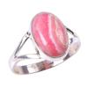 Natural Rhodochrosite Gemstone Handmade 925 Solid Sterling Silver Ring S.10 H5e65