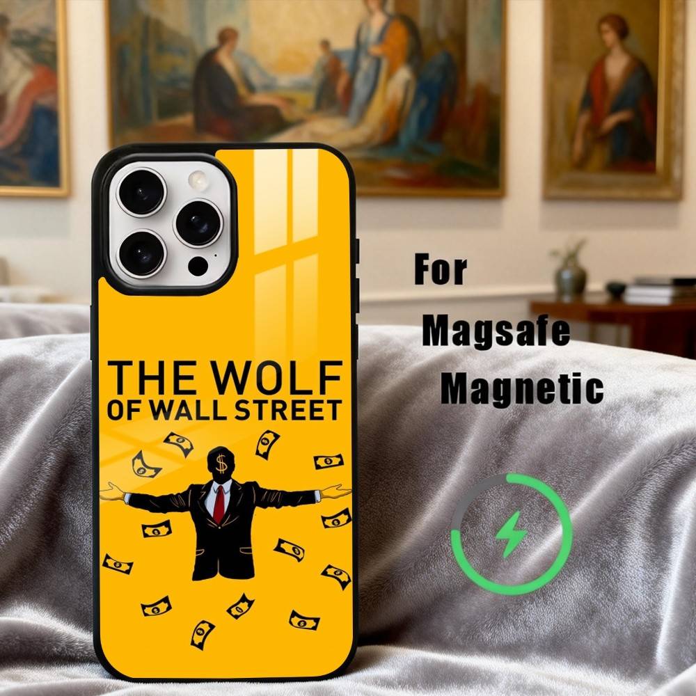 T-The W-Wolf of W-Wall S-Street Phone Case For iPhone 17,16,15,14,13,12,Plus,Pro,Max for Magsafe Magnetic Wireless Charging