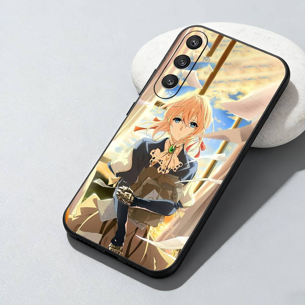 V-Violet E-Evergarden Чехол для телефона Samsung Galaxy A73, A72, A71, A70, A52, A51 Другие Мягкий Черный Чехол