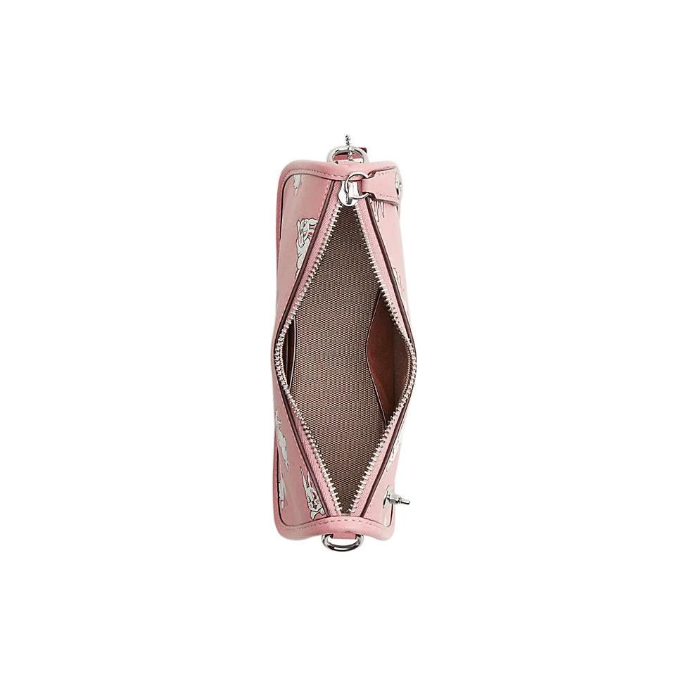 Coach X White Rabbit Коллаборация Свингер 20 Логотип Пластина Застежка-молния Кожаная Сумка для Маджонга Женские сумки CK404-LHVVR
