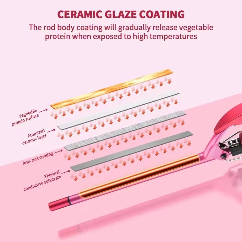 9 мм керамическая палочка-ролик с ЖК-дисплеем, маленькая щипцы для завивки Тедди, профессиональные щипцы для завивки волос для коротких волос, инструменты для укладки волос в салоне