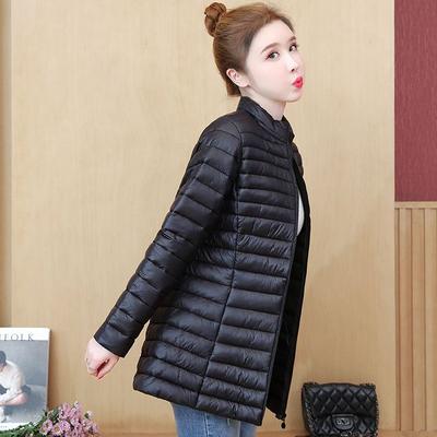 Зимняя женская утягивающая утолщенная талия стоячий воротник теплая куртка свободный ветрозащитный теплый топ