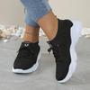 2024 Brand Women's Shoes Lace-up Women's Vulcanize Shoes Fashion Ladies Casual Shoes New Round Toe Light Solid Mesh Sneakers
