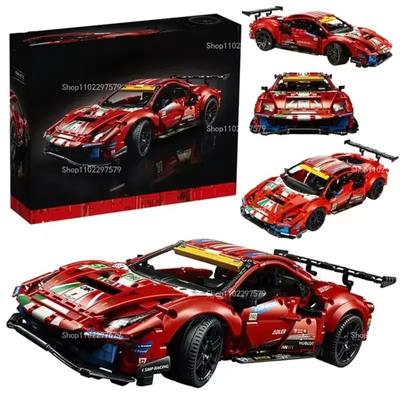 1684 детали Технический 488 GTE Чемпион GT Производительность 1:Модели спортивных гоночных автомобилей 8-го масштаба, конструкторы, игрушка, 42125, коллекционный декор