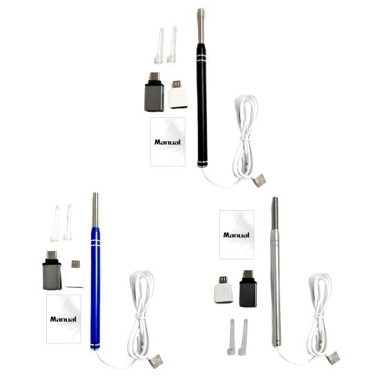 Визуальный ушной инструмент Высокоточная камера 6 светодиодных ламп с бусинами Эндоскопический инструмент для ушных ушей Зарядка через USB Умный визуальный очиститель ушей Инструмент для удаления воска Инструмент для ухода за ушами