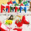 2pieces Swedish Dala Horse Statue Natural Wood Craft Gift For House Warming Swedish Horse Statue