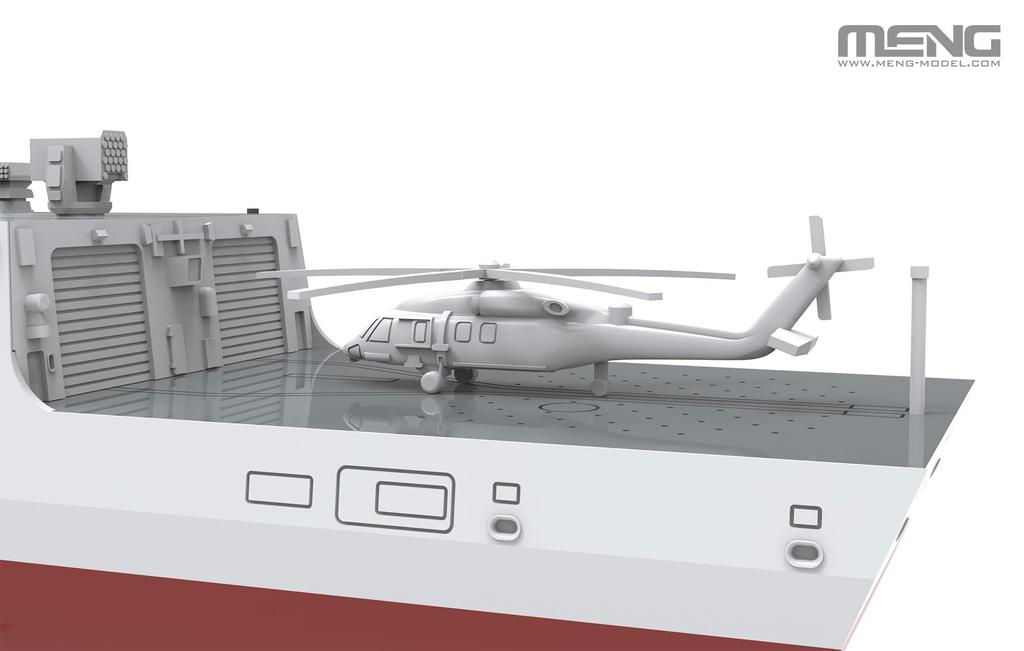 GSI Creos Mon Model Китайский корабль Тип 055 Ракетный эсминец Пластиковая модель MPS009 1/700 (Корабль)