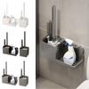Настенный держатель для туалетной щетки, стойка, средство для чистки туалета без гвоздей, аксессуары для ванной