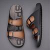 Men's Slippers Original Designer Casual Sandals Luxury Genuine Leather Slippers Outdoor Beach Slippers for Men Summer Flip Flops
