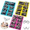 20/25/30/32/40Pcs/Set Metal Puzzle Ring Brain Teaser 3D Wire Puzzle Game Kids Adults Mind Logic IQ Test Educational Unlock Interlock Toy