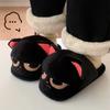 Women Fuzzy Home Slippers Winter Cartoon Cute Indoor Fluffy Slippers Non Slip Warm Cotton Shoes Couples Thick Sole Plush Slides
