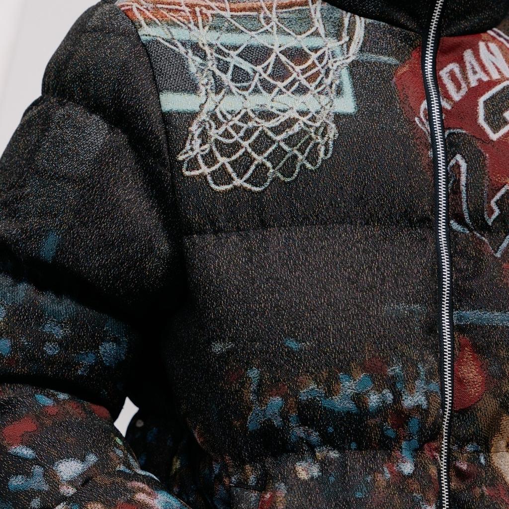 Jordan Stand Collar Zipper Fashion Versatile Sports Casual Cotton Jacket Men Jacket Black DR1419-045